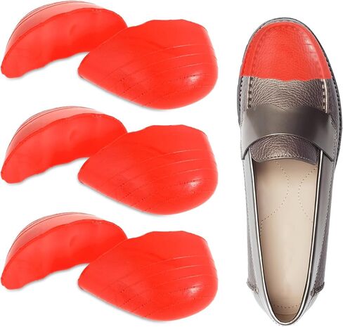 6 PCS Shoe Filler Insert for Loose Shoe, Toe Cushion Fillers Make Shoes Fit, Toe Cushion Fillers for Women and Men for All Day Pain Relief and Comfort, Prevent Heel Sliping(Orange) in Saudi Arabia