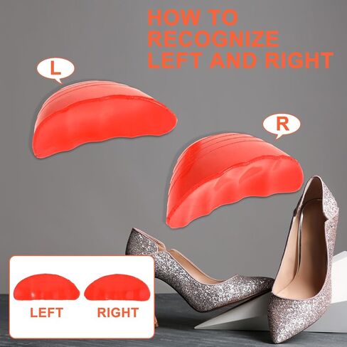 6 PCS Shoe Filler Insert for Loose Shoe, Toe Cushion Fillers Make Shoes Fit, Toe Cushion Fillers for Women and Men for All Day Pain Relief and Comfort, Prevent Heel Sliping(Orange) in Saudi Arabia