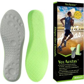 Shock Absorbing Modified Soft PU Sport Insoles.Plantar Fasciitis Insoles with ComfortMax Arch Support, Heel Supports for Heel Pain, Heavy Duty Insoles. (XL (Mens 9-10 | Womens 10.5-11.5))