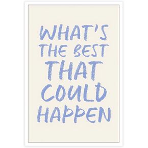HQPCNGZ Retro What'S The Best That Could Happen Posters Psychology Quotes Self-Affirmation Mental Health Art Positive Motivational Uplifting Prints For Home Bedroom Dorm Wall Decor 12x16in Unframed in Kuwait