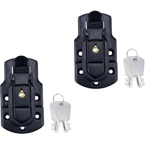 2pcs Box Case Latch Hasp Retro Style Hasp Latch Antique Brass Latch Hasps Decorative Vintage Locks for Drawer Wood Box Cabinet Black