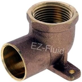 3/4 بوصة عرق النحاس الاسمي X 3/4 بوصة Fip ملولب قطرة الأذن الكوع المناسب 3/4 بوصة CxFIP، LF النحاس دش قطرة الأذن 90 درجة الكوع مع مقبس العرق وتركيبات السباكة الملولبة الأنثوية (عبوة واحدة)