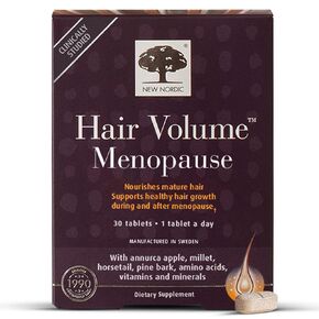 New Nordic Hair Volume Menopause | Supports Healthy Hair Growth During and After Menopause | Nourishes Mature Hair for Post-Menopausal Women | 30 Tablets