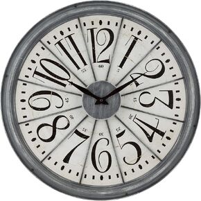 La Crosse Clock 404-3950 20-Inch Gray Alice Quartz Wall Clock