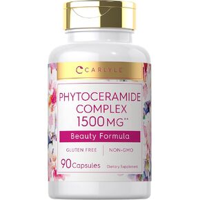 Carlyle Phytoceramide Supplement 1500mg | 90 Capsules | with Organic Sweet Potato | Beauty Formula Complex | Non-GMO and Gluten Free