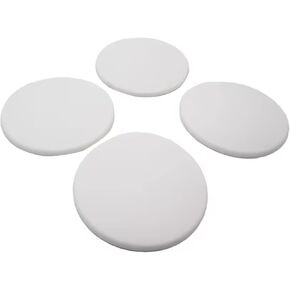 Large Door Stopper Wall Protector (3.15 Inches/White) - Bumpers for Glass, Wallpaper, Tiles, Ceramic, Marble & Wood, Strong Adhesive - Guards