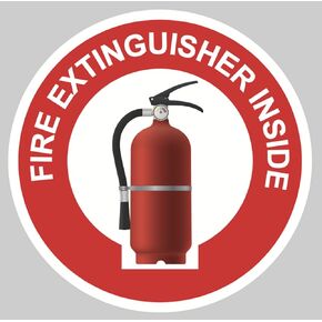 Fire Extinguisher Inside Reflective Sticker,3 inch 4pcs Reflective Small Fire Extinguisher Sticker