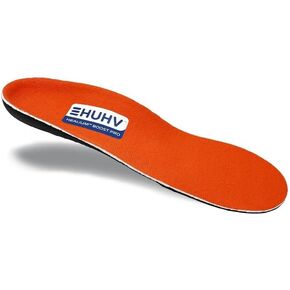 HUHV HEALIUM Pod Tech Recovery Shoe Insoles - Black/Orange Boost, M 10 / W 12