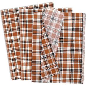 Whaline 100 Sheets Christmas Plaid Tissue Paper Buffalo Plaid Wrapping Paper Red White Gift Wrapping Paper Art Paper for Valentine's Day Home DIY Gift Bags Party Favor Decorations, 14 x 20inch