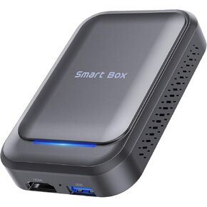 Magic Box Wireless Carplay Adapter for Apple with Android Auto Ai Box Stream to Car Media Box Built-in Netflix/YouTube/TikTok/Google Map, Play, Chrom, Assistant, Fit for Wired CarPlay Cars(4G+64G)