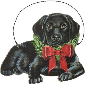 Primitives by Kathy Ornament - Christmas Black Lab