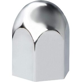 United Pacific 10057 - Wheel Lug Nut Cover Set - Standard Lug Nut Cover - 1.5" X 2.25" Chrome Plastic, Push-On (20 Pack)
