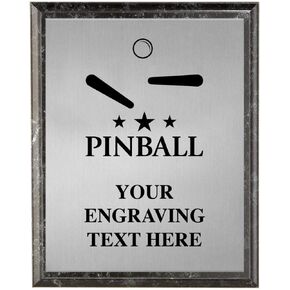 Pinball Plaques, Personalized Pinball Trophy Plaque Award, Great Custom Engraved Pinball Awards Prime