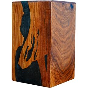 Best Urn for Human Ashes Large Wooden urn for Cremation Adult urn Box for Ashes Personalized Wooden urn Burial urn for Funeral Wood Box (Blue Rasin, Medium Holds Up to 200 Cubic inches), MLM02
