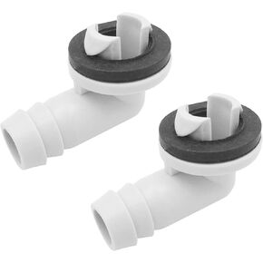 DGZZI 2PCS 3/5 Inch AC Drain Hose Connector Elbow Fitting with Rubber Ring for Window AC and Mini Split Units