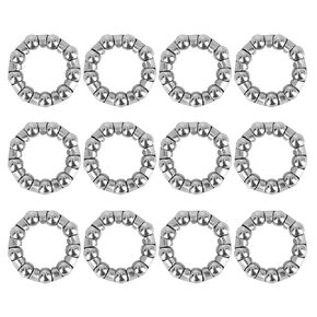 X AUTOHAUX 12pcs 29.5mm x 9 Ball Bearing Cages Crank Bearings Mid Axle Wheel Bearing Retainer for Bicycle