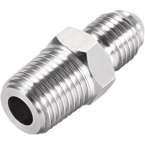 uxcell Hex Nipple 1/4 NPT X 7/16-20UNF 304 Stainless Steel Pipe Tube Fitting