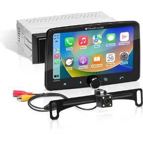 ستيريو سيارة Planet Audio P70CPA-PF - Apple CarPlay، Android Auto، Single Din، شاشة لمس 7 بوصة، بلوتوث، بدون مشغل DVD CD، مستقبل راديو AM/FM، إضاءة متعددة الألوان