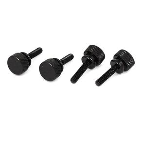 uxcell Computer PC Case M4x16mm Shoulder Type Knurled Thumb Screw Black 4pcs