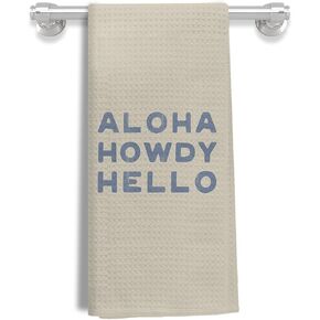 Aloha Howdy Hello Dish Towels Dish Cloth for Kitchen,Decorative Hand Towels for Kitchen Bathroom,Decorative Kitchen Towels,Dish Towels for Kitchen Decorative，18x26 Inch