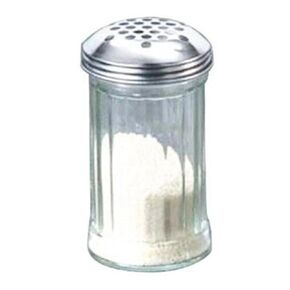 American Metalcraft GLA319 12 oz Glass Cheese Shaker w/Extra Large Holes Lid