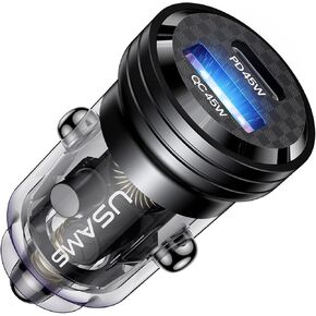 USB C Car Charger, 48W Cigarette Lighter USB Charger, Fast Charging Car Charger with PD & QC 3.0, Car Phone Charger for iPhone 15 Series, Galaxy S23-21, iPhone 14-8, Google, Pixel, LG, iPad and More