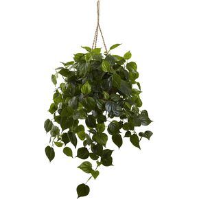 Nearly Natural Philodendron Hanging Basket UV Resistant (Indoor/Outdoor)