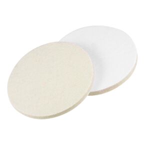 Wool Felt Polishing Pad, 5" Diameter, Wool Self-Adhesive Hook and Loop Flocking Buffing Pad - (Applications: for Cars, Metal, Stainless Steel and Wood Products), 2-Pieces
