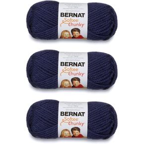 Bernat Softee Chunky Gray Rose Yarn - 1 Pack of 400g/14oz - Acrylic - 6 Super Bulky - Knitting/Crochet