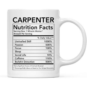 Andaz Press Funny 11oz. Ceramic Coffee Tea Mug Thank You Gift, Sales Rep Nutritional Facts, 1-Pack