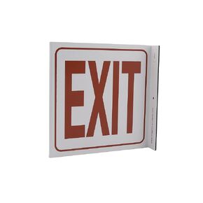 Zing Green Products 2567 Recycled Plastic "Exit" Safety L Sign, 7" Length, 7" Width, 2.5" Height