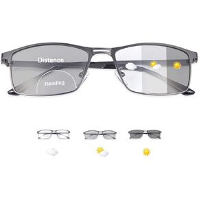 YIMI Photochromic Bifocal Reading Glasses UV Outdoor Sunglasses Computer Anti Blue Light Transition Eyeglasses for Men Women