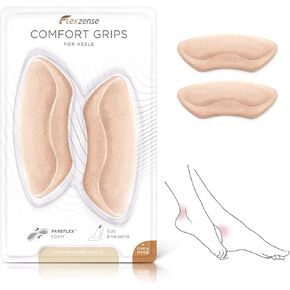 Comfort Grips | Reduce Blisters at The Heel from Tough Shoe Lining | 1 Pair (Champagne Gold)
