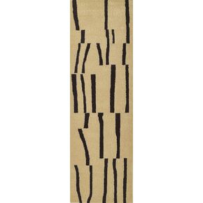 Momeni Simba Wool Hand Tufted Contemporary Indoor Area Rug, Ivory, 2'6" X 8' Runner in Saudi Arabia