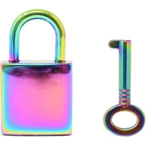 Honbay Cute Square Colorful Padlock Mini Padlock Lock with Key - for Jewelry Box, Purse, Handbag, Backpacks, Cabinet, Treasure Chest, Suitcases, Lockers, Letter Box, Diary, Notebook, etc