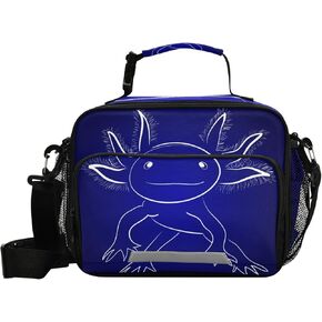 مضحك Axolotl الأرجواني الغداء حقيبة برودة الغداء مربع معزول الغداء حمل حقيبة الغذاء الحاويات للرجال النساء في سن المراهقة الاطفال in Kuwait