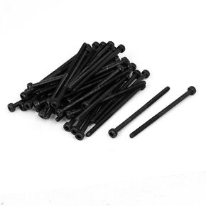 uxcell® M3 x 55mm Alloy Steel 12.9 Grade Bolt Hex Socket Head Cap Screw Black 50pcs