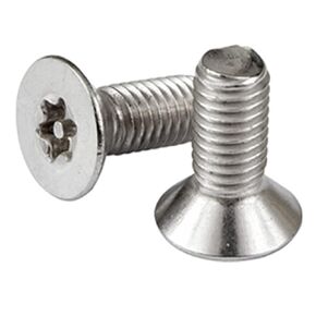 30pcs Stainless Steel Torx Security Flat Head Machine Screw Head Torx Security Sheet Metal Screws Stainless Steel Tamper Resistant Metric Hardware Fastener(M6X16)