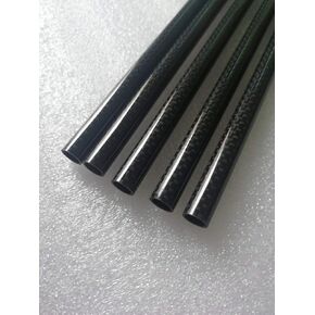 Carbon Fiber Tubes 8mm x 10mm x 430mm 2PC Roll Wrapped Carbon Fiber Pipes for Quadcopter Multicoptor Frame Body Landing Gear 3D Printer Glossy Surface