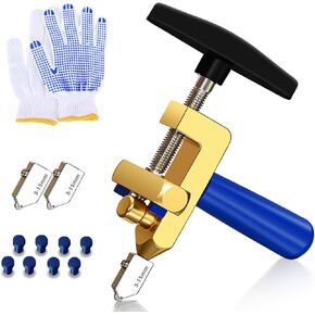 Tile Cutter Hand Tool, 2 in 1 Glass Tile Cutter Breaking Pliers, Manual Tile Cutter with 3 Tungsten Steel Blade, Mirror Cutting Tool for Home DIY Cutting Glass Tile Glazed Ceramic
