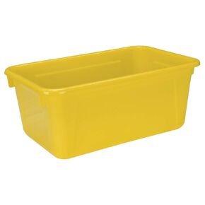 School Smart Tote Tray, 12 x 8 x 5 in, Yellow