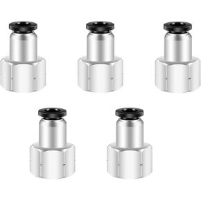 1/8 Female Npt Push to Connect Fittings,CEKER 5/32 Od x 1/8" NPT Female Thread Air Fittings 1/8 Quick Connect Air Lines Fittings Pneumatic Tubing Fitting Push in Connector 5Packs