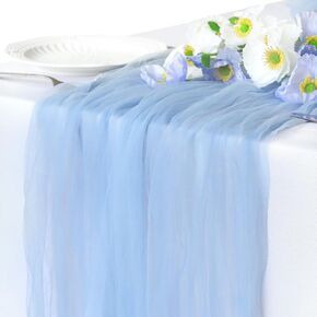 Yellow Cheesecloth Table Runner, 10Ft Rustic Yellow Gauze Table Runner 63*120inch BOHO Table runner for Wedding Bridal Shower Baby Shower Table Centerpiece Decorations