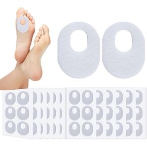 36PCS Foot Pads, Oval White Bunion Pads, Soft Felt Callus Cushions Corn Removal for Bottom of Foot Adhesive Foot Corn Pads for Men and Women Feet Toes Heel Pain Relief
