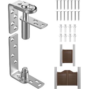 Haidms Saloon Door Hinges 1 Pack Stainless Steel Swinging Door Hinge, Double Swing Hinges, Cafe Door Hinges Heavy Duty for Swinging Door Saloon Doors Barn Gate Door Bar
