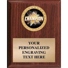 Crown Awards Champion Plaque, 8 x 10 Champion Plaque with Custom Engraving Included Prime
