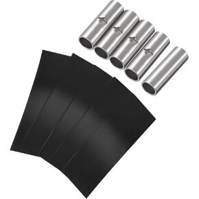 MECCANIXITY Non-Insulated Copper Wire Crimp Connector Terminals 8 AWG with PVC Heat Shrink Tubing for Electrical, Pack of 5 in Saudi Arabia