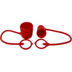 Hydraulic Quick Coupler Rubber Caps Plug Set - For Flat Face Skid Steer Coupling - Fits Bobcat 5/8 Size Couplers (1) set