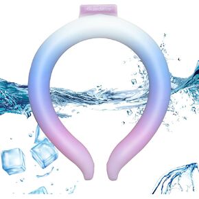 Cooling Neck Wraps, GuardWee Neck Cooling Tube Reusable Ice Neck Coolers for Hot Weather - Wearable Ice Collar Keep Cool in The Heat, Neck Ice Pack Neck Cooling Ice Ring for Indoor/Outdoor (Pink)