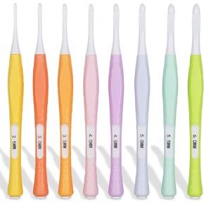 Katech 4 pcs Large Sizes Crochet Hooks (8mm / 10mm / 12mm / 15mm) Ergonomic Crochet Needles Set Carpet Crochet Smooth Crochets Hook Kits DIY Hand Yarn Weaving Tools for Knitting Shawl, Blanket, Scarf